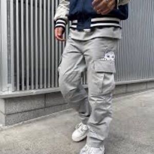 Ripndip Gray Kids Cargo Pants with Cat Patch